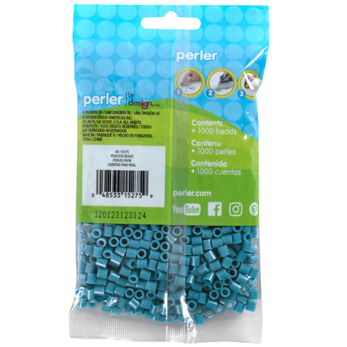3 Pack - Perler Beads 1,000/Pkg-Peacock - PBB80-19-1GBTM