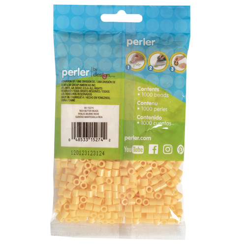 3 Pack - Perler Beads 1,000/Pkg-Rich Butter - PBB80-19-1GBTP