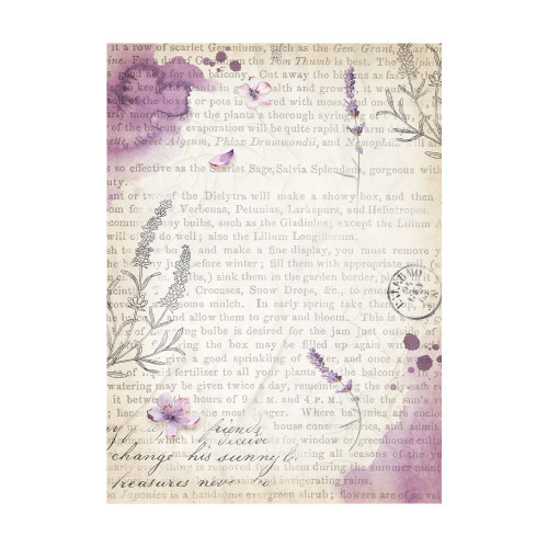 3 Pack Stamperia Assorted Rice Paper Backgrounds A6 8/Sheets-Lavender 5A0027GK-1G9SJ