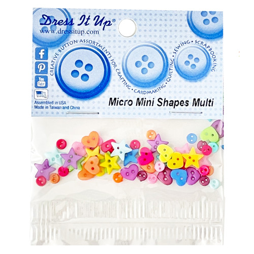 6 Pack - Dress It Up Embellishments-Micro Mini Multi Mix - DIUBTN-1G5LK - 787117515558