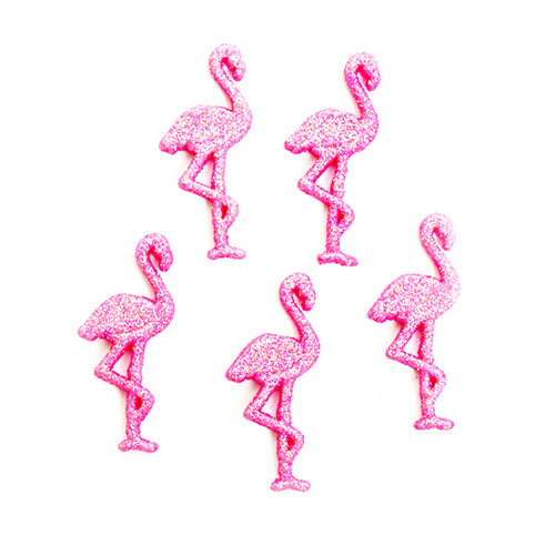 6 Pack Dress It Up Embellishments-Fabulous Flamingos DIUBTN-1G5L6