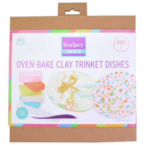Sculpey III Oven Bake Clay Kit-Trinket Dishes, Makes 2 - 5A0023F7-1G6FT - 715891409619