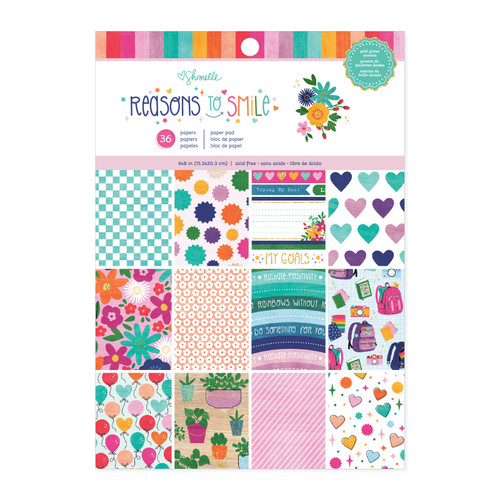 Shimelle Reasons To Smile Paper Pad 6"X8"-36 Sheets - A50026KL-G192W - 765468086453