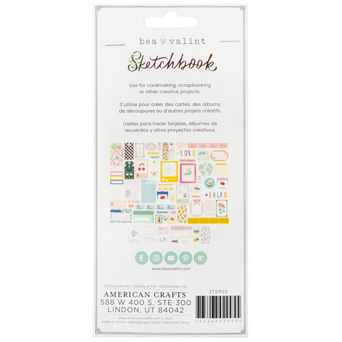 3 Pack - Bea Valint Sketchbook Ephemera-Journaling - A500264M-G190V 3 Pack - Bea Valint Sketchbook Ephemera-Journaling - A500264M-G190V