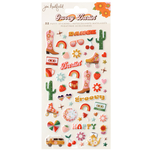 3 Pack - Jen Hadfield Groovy Darlin' Puffy Stickers-Icons - 5A002640-1G8YV - 765468087559