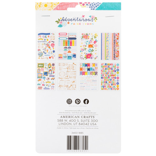 Paige Evans Adventurous Sticker Book-8 Sheets - 5A003FXL-G18TJ