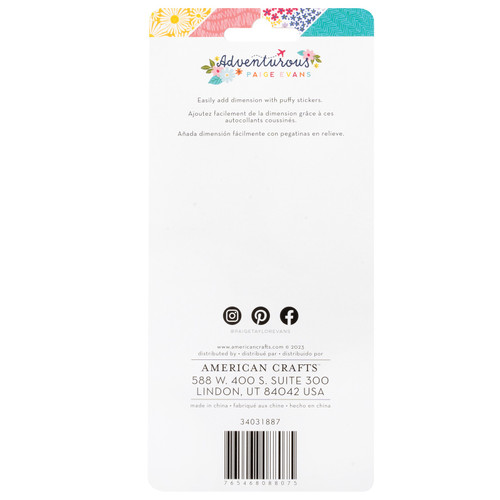 Paige Evans Adventurous Puffy Stickers-Icons - 5A003FXH-G18T0 Paige Evans Adventurous Puffy Stickers-Icons - 5A003FXH-G18T0