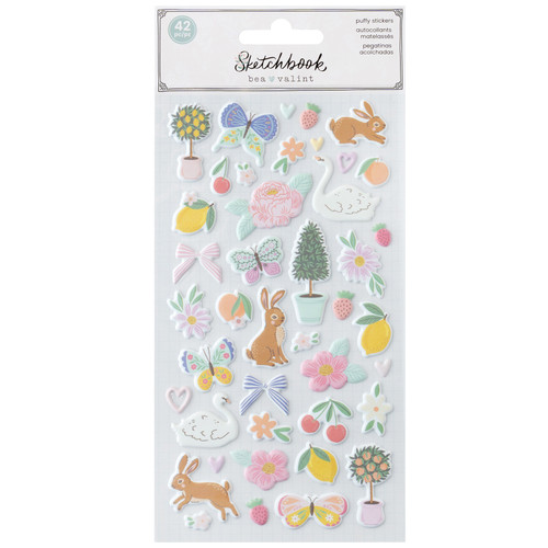 Bea Valint Sketchbook Puffy Stickers-Icons - 5A00264P-1G90S - 765468029917