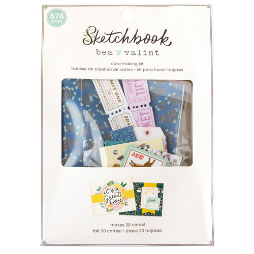 Bea Valint Sketchbook Card Making Kit-Makes 20 - A500264L-G190R - 765468029986