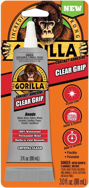 2 Pack Gorilla Clear Grip Contact Adhesive-3oz 8040001 - 052427000316