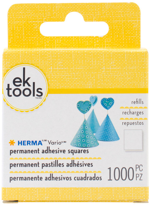3 Pack EK Tools HERMA Vario Adhesive Tab Refill Permanent-Permanent-1000pcs, For E5501074 E5500058 - 015586945225