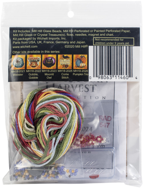 Mill Hill Counted Cross Stitch Kit 2.5"X2.75"-Red Cap Mushroom (14 Count) - MH182024 Mill Hill Counted Cross Stitch Kit 2.5"X2.75"-Red Cap Mushroom (14 Count) - MH182024