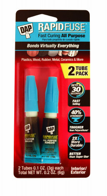 DAP Rapid Fuse All Purpose Glue Twin Pack-.1oz - RF00158 - 070798001589