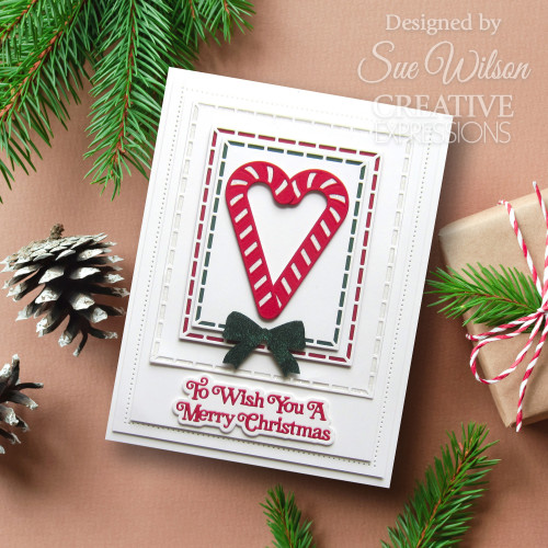 2 Pack Creative Expressions Shadowed Craft Die By Sue Wilson-Festive To Wish You A Merry Christmas 5A002832-1GB59