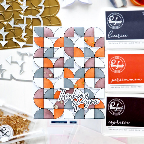 Pinkfresh Studio Hot Foil Plate-Quadrant Backdrop - PF181022