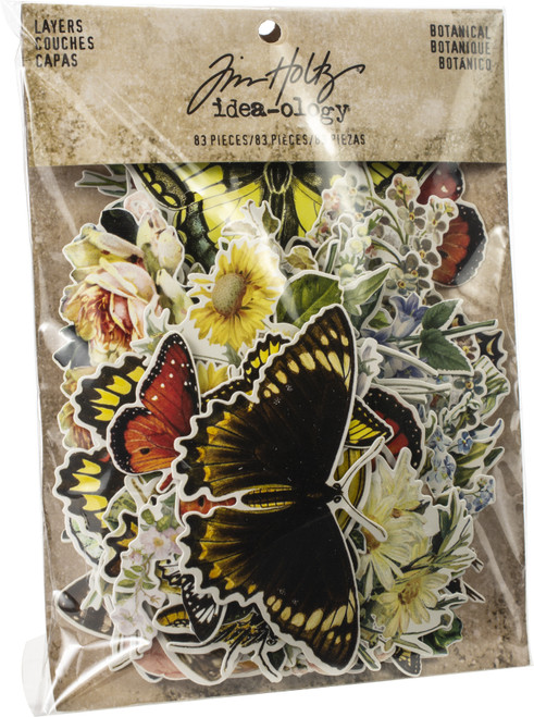 2 Pack - Idea-Ology Layers Die-Cuts 83/Pkg-Botanical .75"X1" To 6.5"X2" - TH93554