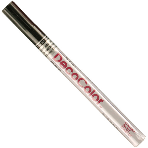 Uchida DecoColor Fine Glossy Oil-Based Paint Marker-Black - 200C-1