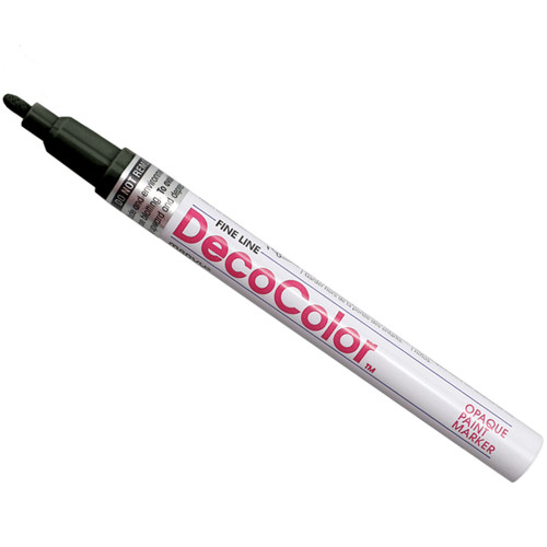 3 Pack - Uchida DecoColor Fine Glossy Oil-Based Paint Marker-Black - 200C-1