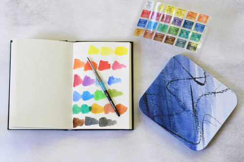 Daler-Rowney Aquafine Watercolor Paint Half Pan Travel Set-24/Pkg - 5A0029LF-1GCY2 Daler-Rowney Aquafine Watercolor Paint Half Pan Travel Set-24/Pkg - 5A0029LF-1GCY2