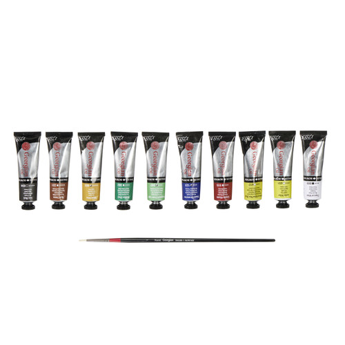 Daler-Rowney Georgian Oil Paint Studio Set 10/Pkg-With Free Brush - 5A0029M2-1GCY3 Daler-Rowney Georgian Oil Paint Studio Set 10/Pkg-With Free Brush - 5A0029M2-1GCY3