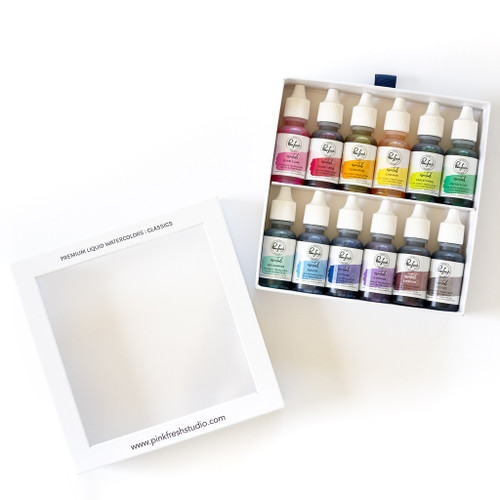 Pinkfresh Premium Liquid Watercolors 12/Pkg-Classics 5A002B0Y-1GDGY