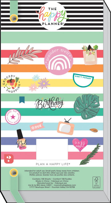 Happy Planner Sticker Pad 100/Sheets-All The Essentials 2,172/Pkg - 1H100005 Happy Planner Sticker Pad 100/Sheets-All The Essentials 2,172/Pkg - 1H100005