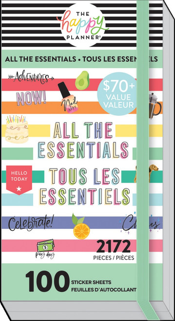 Happy Planner Sticker Pad 100/Sheets-All The Essentials 2,172/Pkg 1H100005