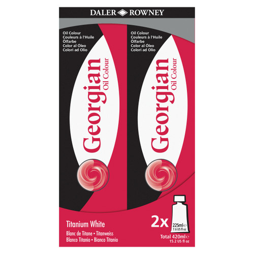 Daler-Rowney Georgian Oil Paint Set 2/Pkg-Titanium White - 5A0029LY-1GCYX - 5011385963441