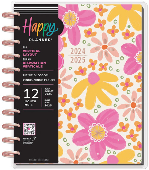 Happy Planner Big 12-Month Planner-Picnic Blossom; July '24 June '25 5A0025Y4-1G8RT - 673807688735