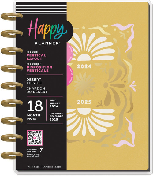 Happy Planner Classic 18-Month Planner-Desert Thistle; July '24 Dec '25 5A0020VF-1G3NK - 673807682887