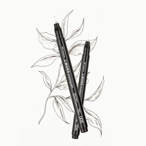 6 Pack - Tombow MONO Drawing Pens 0.5mm 2/Pkg-Black - 5A00232N-1G654