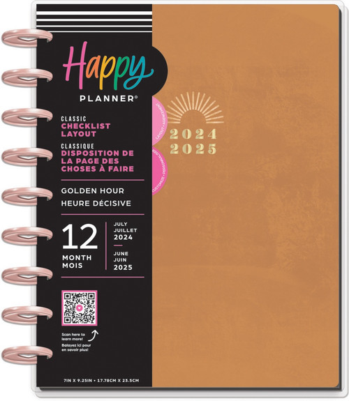Happy Planner Classic 12-Month Planner-Golden Hour; July '24 - June '25 - 5A002608-1G8Q7 - 673807688704