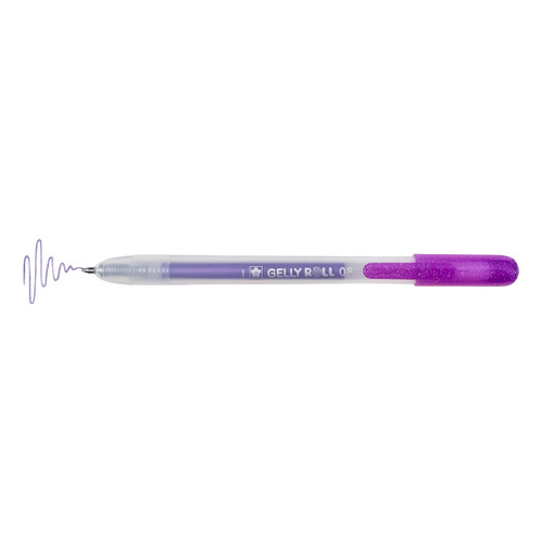 12 Pack - Sakura Gelly Roll Retractable Medium Point Pen Open Stock-Metallic Purple - GRR348-80