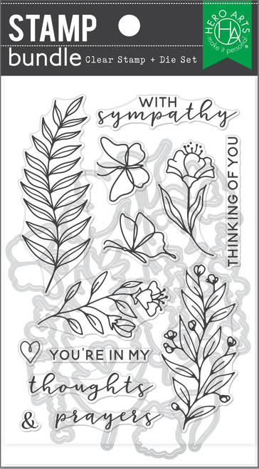 Hero Arts Clear Stamp & Die Combo-With Sympathy HA-SB378 - 085700942867