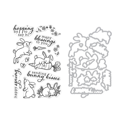 Hero Arts Clear Stamp & Die Combo-Spring Bunny HA-SB388