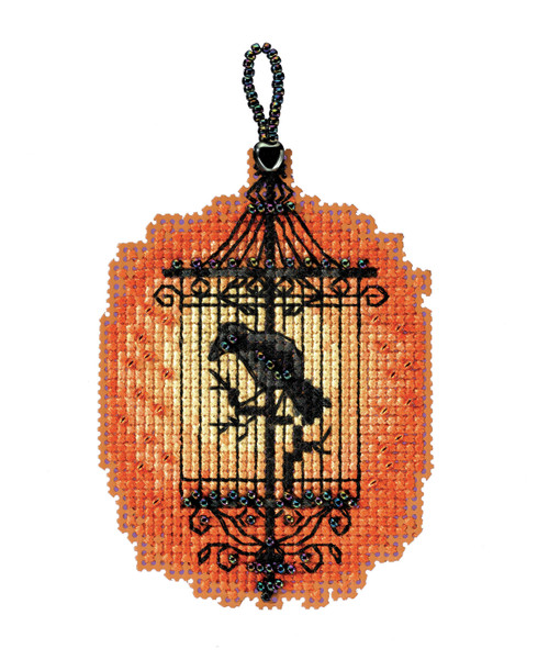 3 Pack Mill Hill Counted Cross Stitch Kit 3.5"X3.5"-Spooky Cage MH182225 - 098063114734