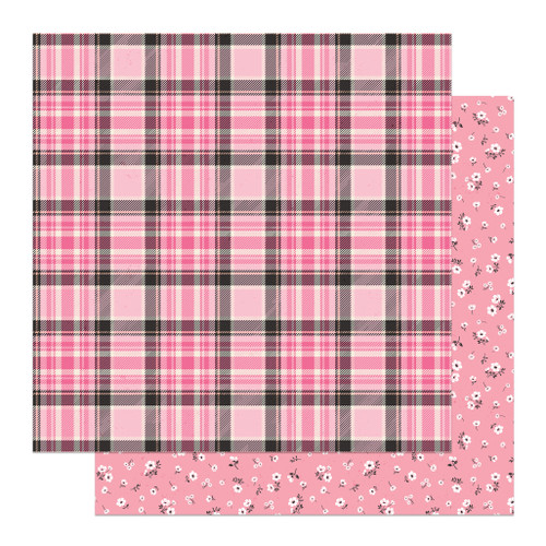 25 Pack Lil' Boo Thing Double-Sided Cardstock 12"X12"-Pink Plaid 5A002B2D-1GDJ5 - 709388346662