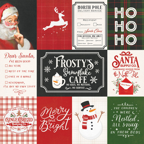 25 Pack Holly And Ivy Double-Sided Cardstock 12"X12"-Santa Supply Co 5A002B1J-1GDJG