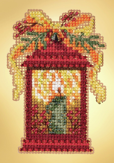 3 Pack Mill Hill Counted Cross Stitch Kit 4"X5.25"-Christmas Lantern (14 Count) MH181934