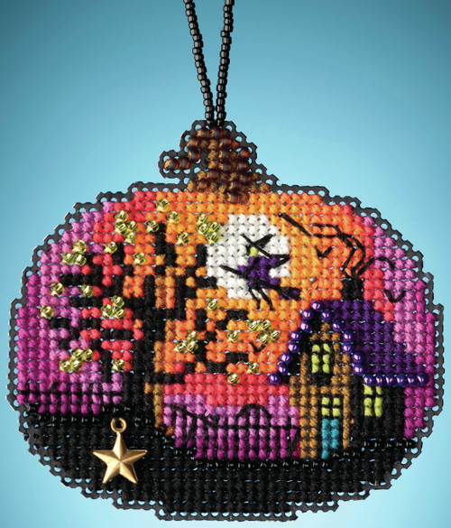 3 Pack - Mill Hill Counted Cross Stitch Ornament Kit 2.75"X2.5"-Bewitching Pumpkin (14 Count) - MH162024 - 098063000747
