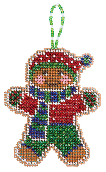 3 Pack Mill Hill Counted Cross Stitch Ornament Kit 2.75"X3.25"-Gingerbread Lad (14 Count) MH212111 - 098063115359