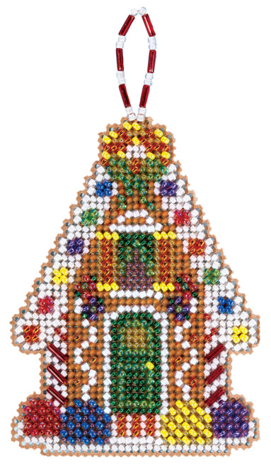 3 Pack Mill Hill Counted Cross Stitch Ornament Kit 2.75"X3.25"-Gingerbread Chalet (14 Count) MH212116 - 098063115403