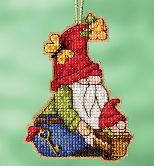 3 Pack - Mill Hill Counted Cross Stitch Ornament Kit 2.5"X3.5"-Wheelbarrow Gnome (14 Count) - MH162212 - 098063000846 3 Pack - Mill Hill Counted Cross Stitch Ornament Kit 2.5"X3.5"-Wheelbarrow Gnome (14 Count) - MH162212 - 098063000846