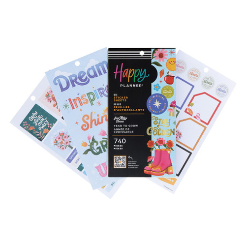 Happy Planner Sticker Value Pack 30/Sheets-Year To Grow, 740 Pieces - 5A0025ZP-1G8R0 Happy Planner Sticker Value Pack 30/Sheets-Year To Grow, 740 Pieces - 5A0025ZP-1G8R0