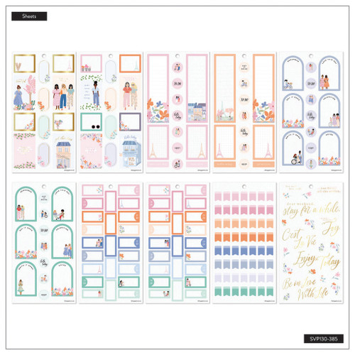 Happy Planner Sticker Value Pack 30/Sheets-Happy In Paris, 498 Pieces 5A0025ZN-1G8QF