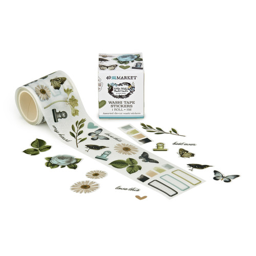 3 Pack - 49 And Market Vintage Artistry Moonlit Garden Washi Tape-Sticker Roll - VMG25804
