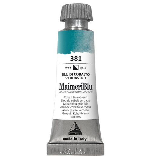 MaimeriBlu Superior Watercolor Paint 12ml-Cobalt Blue Greenish - 5A0029RT-1GD3W - 8032810007254