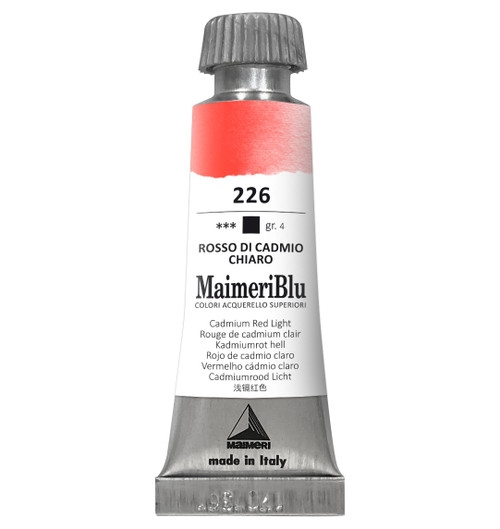 MaimeriBlu Superior Watercolor Paint 12ml-Cadmium Red Light - 5A0029RT-1GD46 - 8032810006653