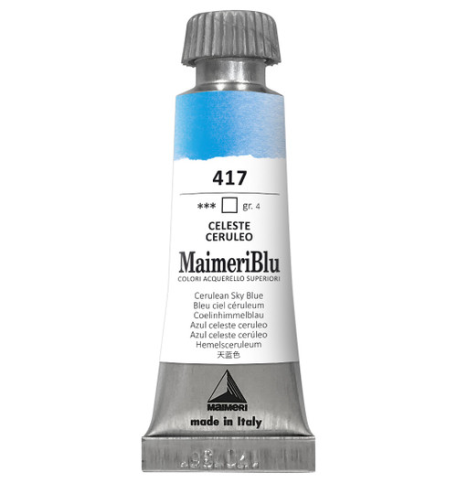 MaimeriBlu Superior Watercolor Paint 12ml-Cerulean Sky Blue - 5A0029RT-1GD4W - 8032810007377