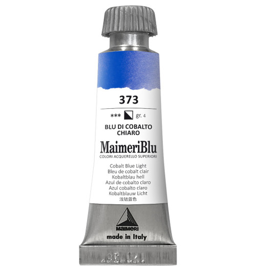 MaimeriBlu Superior Watercolor Paint 12ml-Cobalt Blue Light - 5A0029RT-1GD4S - 8032810007193